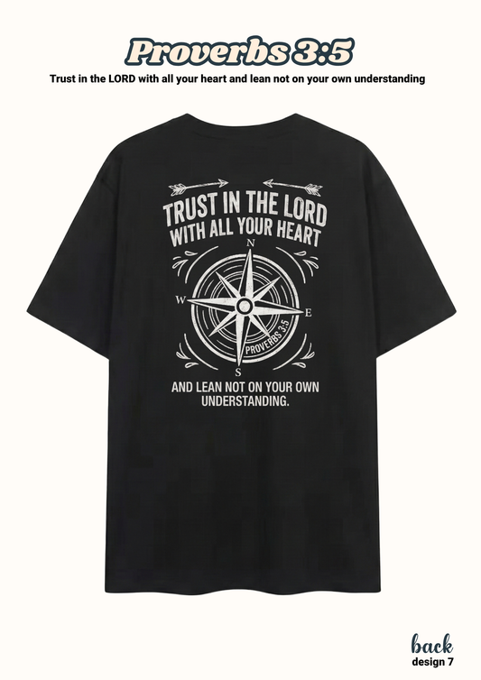 FAITH Series: Proverbs 3:5 Adult T-Shirt, Design 7 (unisex)