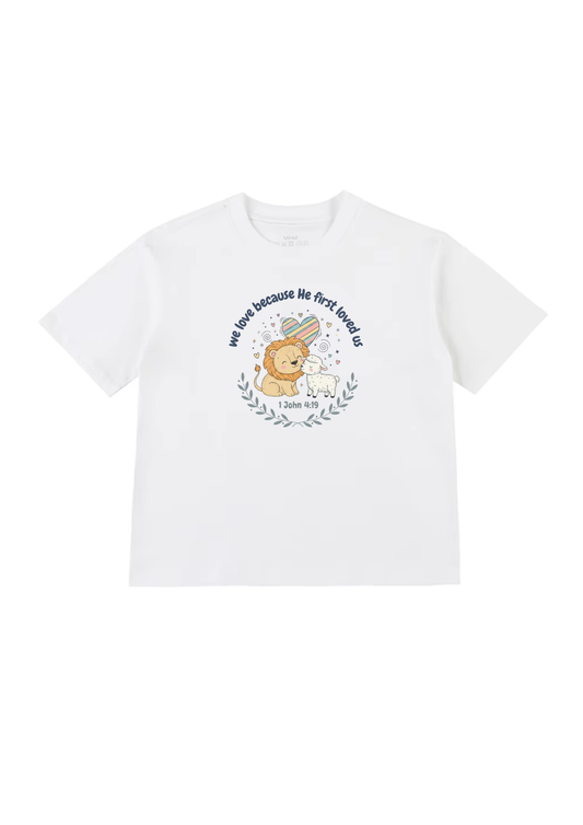 1 John 4:19 Kids T-Shirt