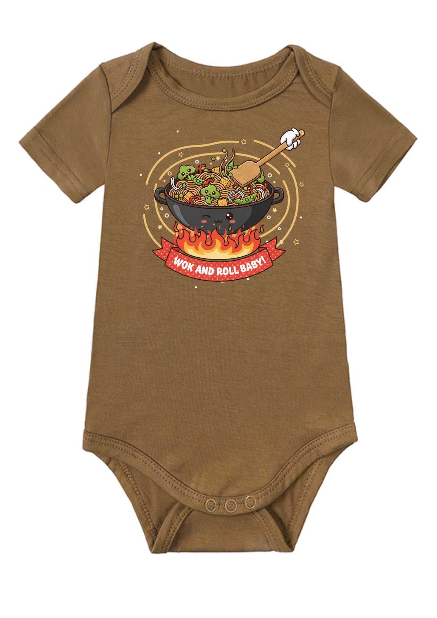 Wok and Roll Baby Onesie (Bamboo Cotton)