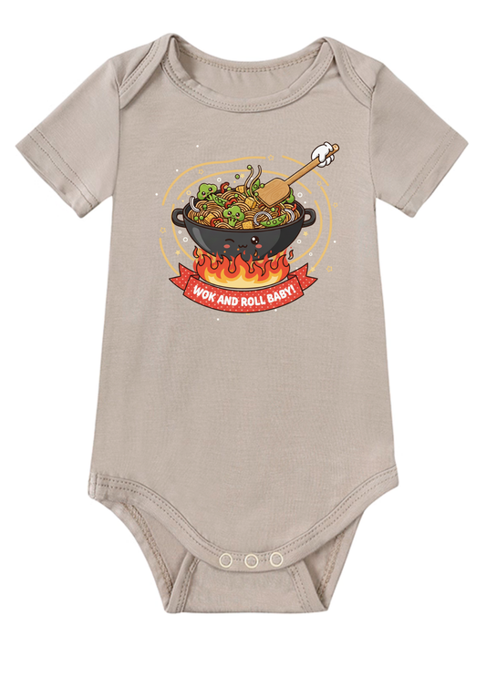 Wok and Roll Baby Onesie (Bamboo Cotton)