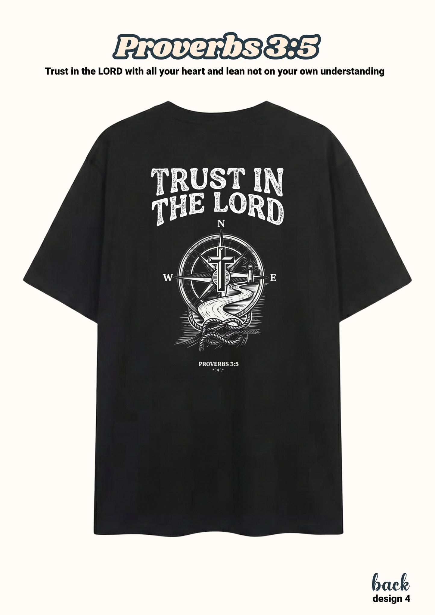 FAITH Series: Proverbs 3:5 Adult T-Shirt, Design 4 (unisex)