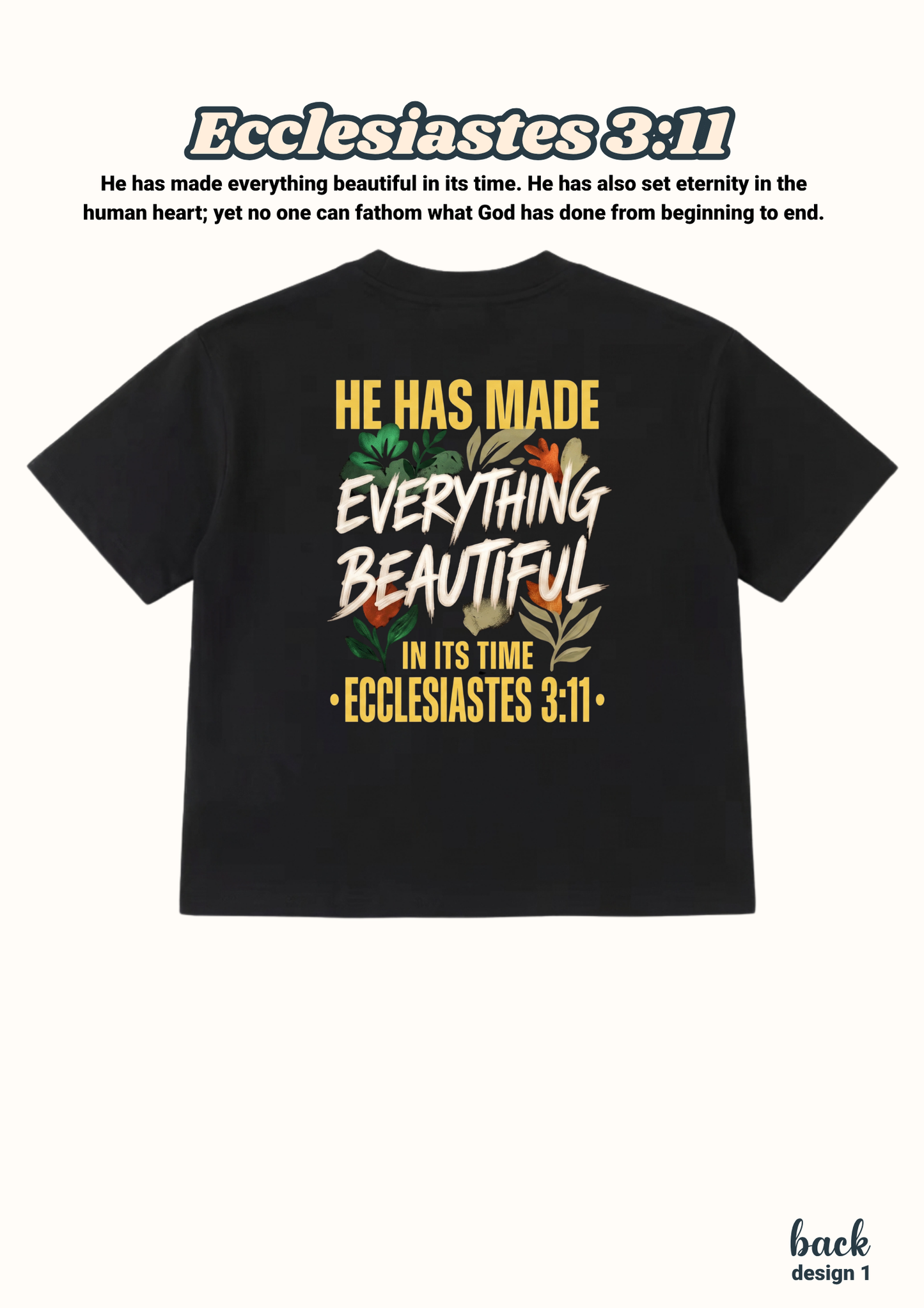 FAITH Series: Ecclesiastes 3:11 Kids T-Shirt (Design 1)