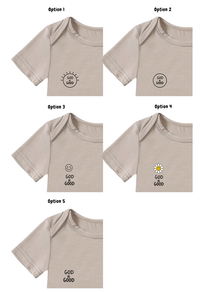God Is Good Baby Onesie (5 logos to choose from)