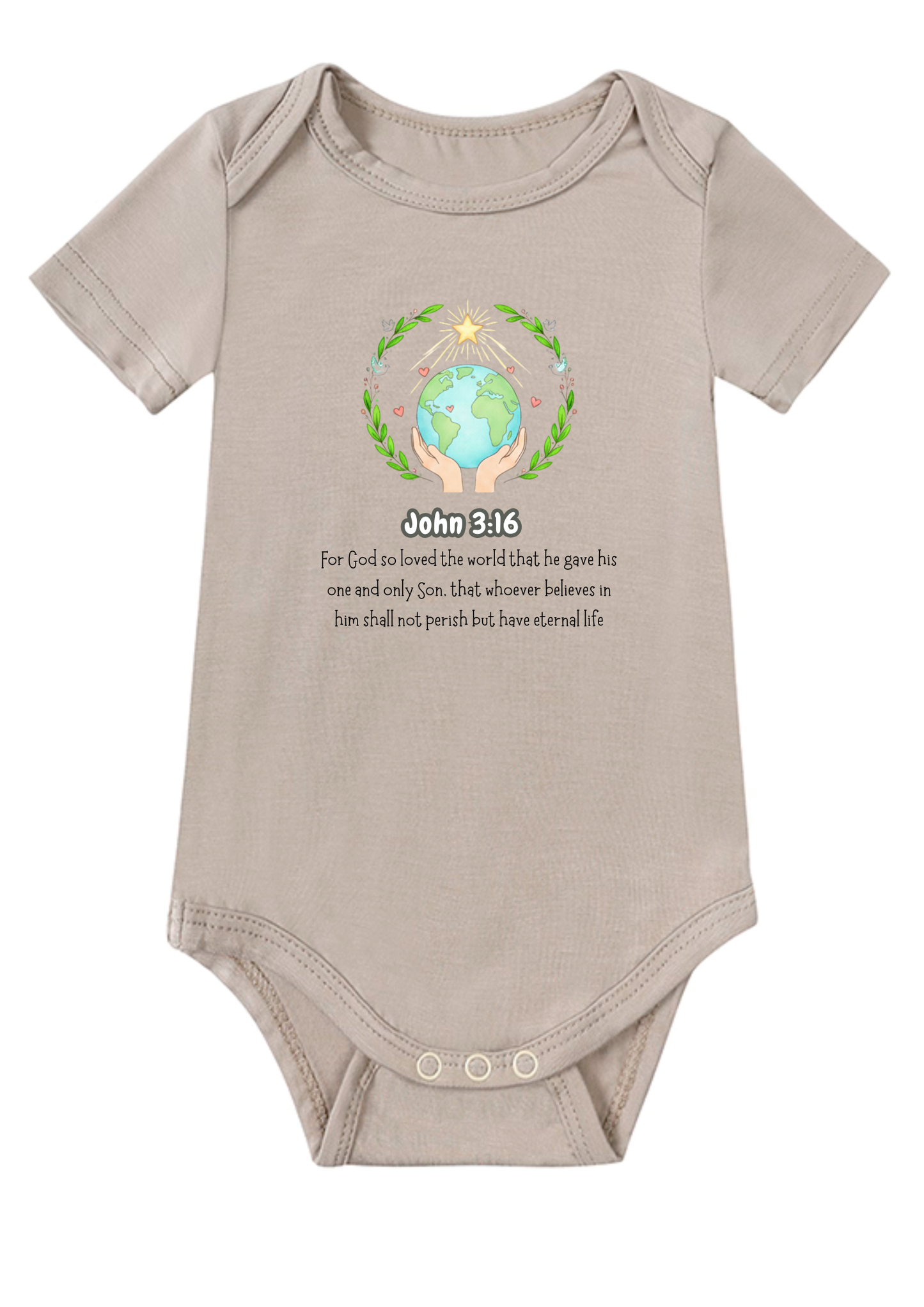 John 3:16 Baby Onesie (Design 1)