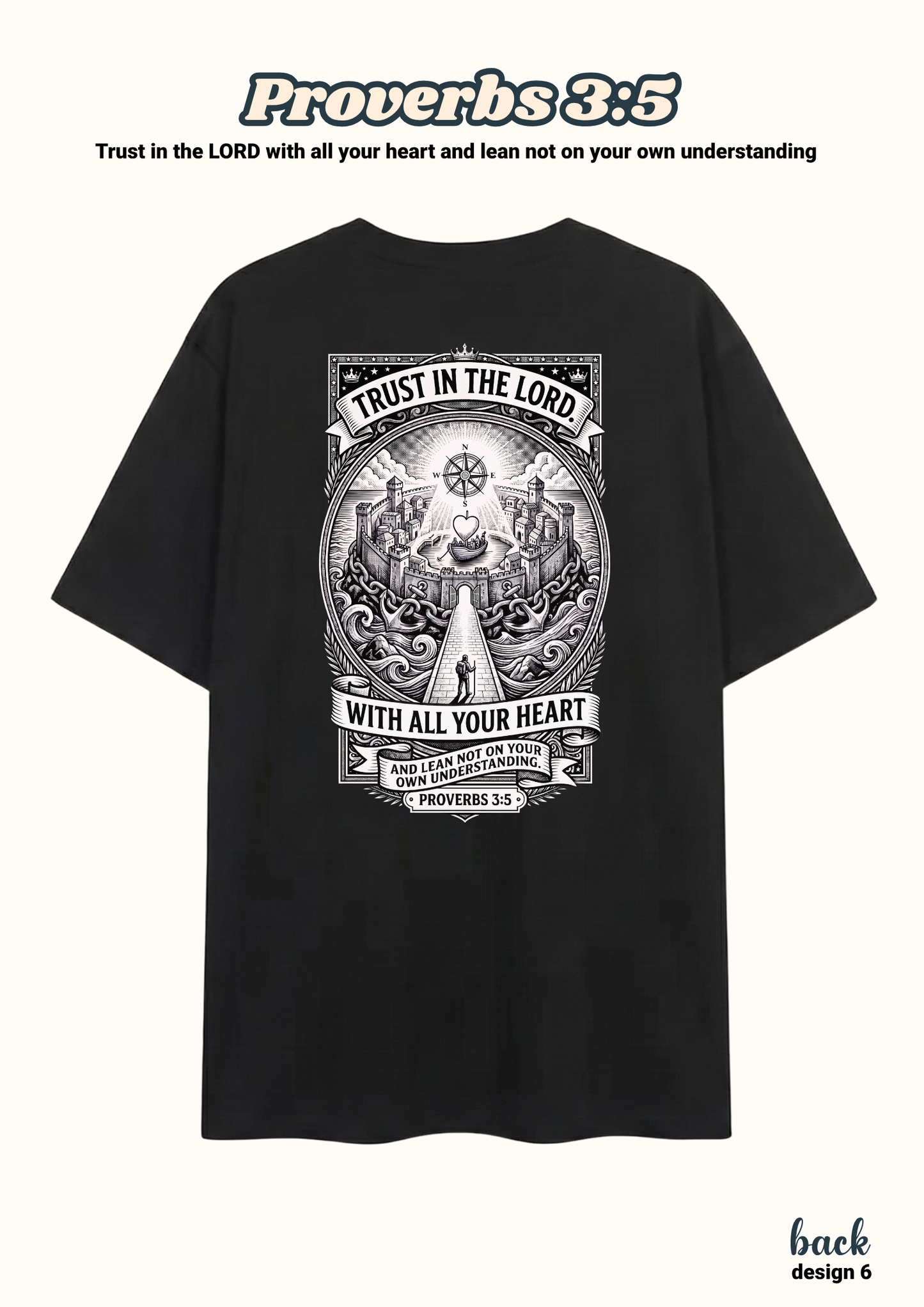 FAITH Series: Proverbs 3:5 Adult T-Shirt, Design 6 (unisex)