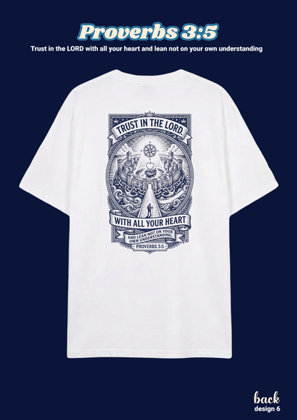 FAITH Series: Proverbs 3:5 Adult T-Shirt, Design 6 (unisex)