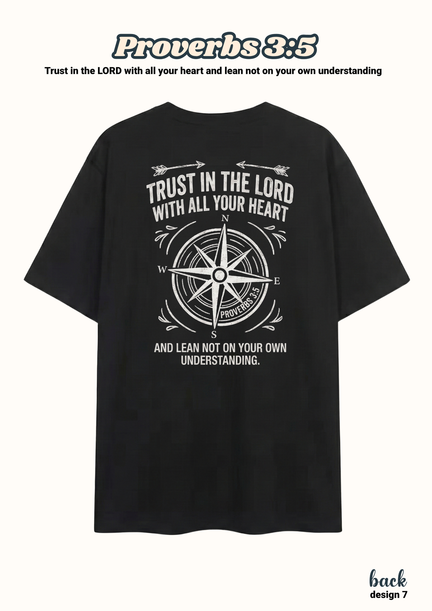 FAITH Series: Proverbs 3:5 Adult T-Shirt, Design 7 (unisex)