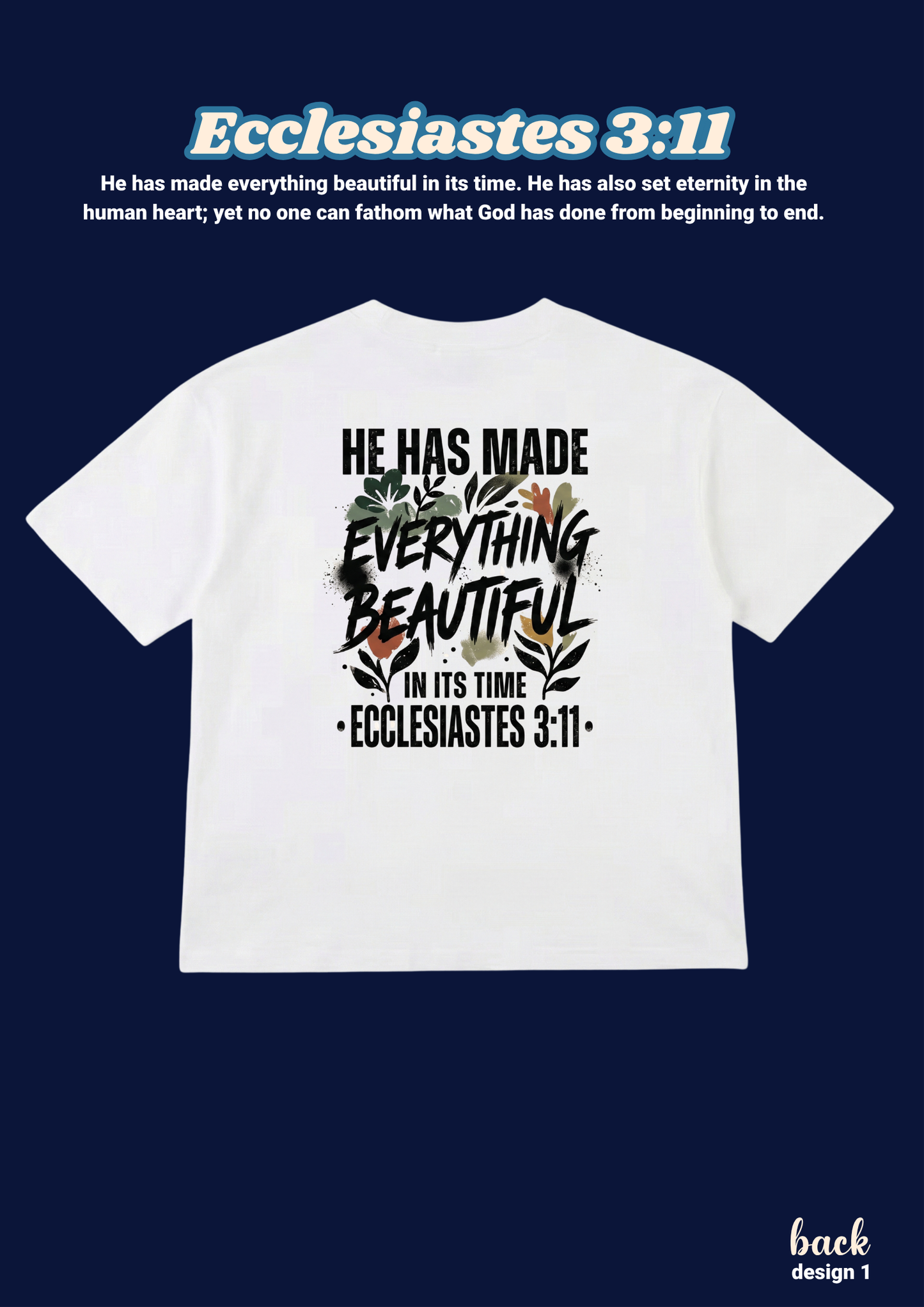 FAITH Series: Ecclesiastes 3:11 Kids T-Shirt (Design 1)