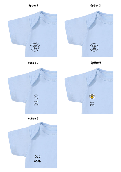 God Is Good Baby Onesie (5 logos to choose from)