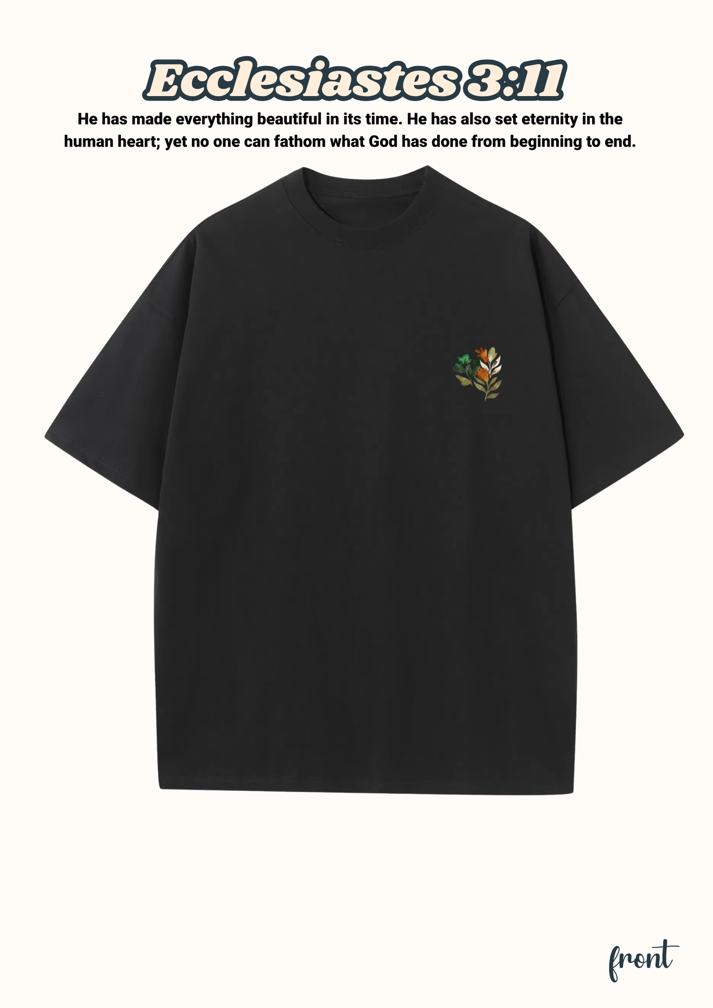FAITH Series: Ecclesiastes 3:11 Adult T-Shirt, Design 1 (unisex)