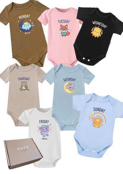 7 Days a Week Baby Onesie (Set)