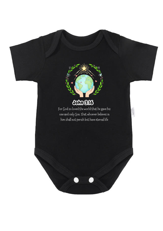 John 3:16 Baby Onesie (Design 1)