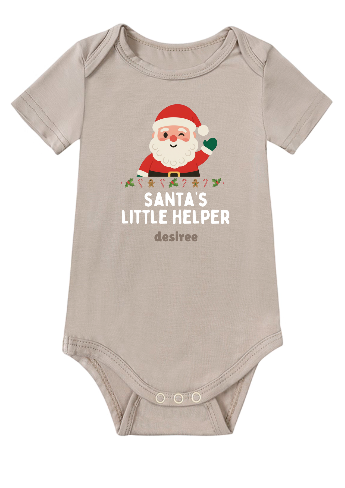 Santa's Little Helper A Baby Onesie