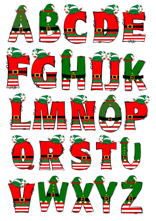 Christmas Elf Initial Matching Set