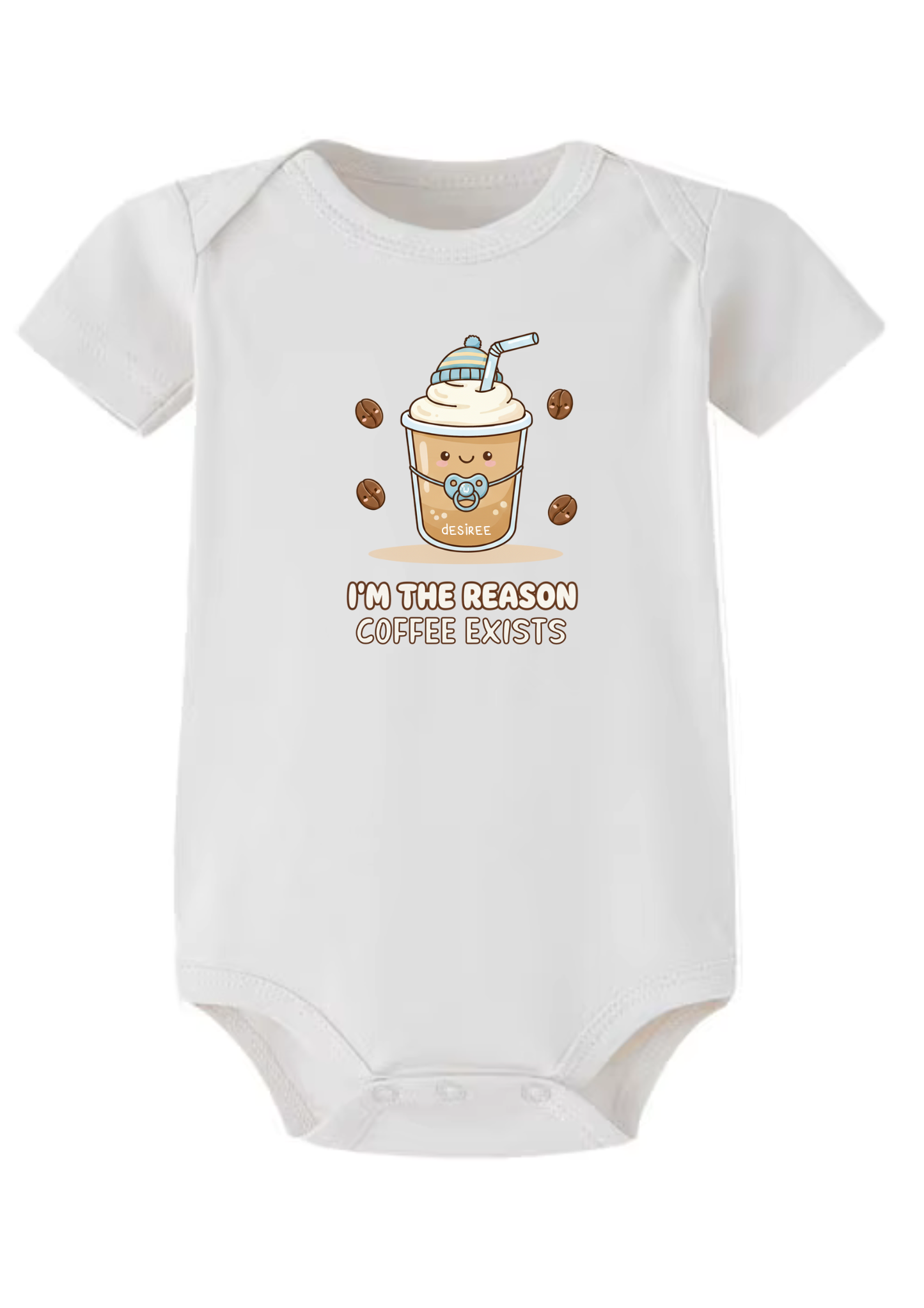 I'm The Reason Coffee Exists Baby Onesie  (Organic Cotton)