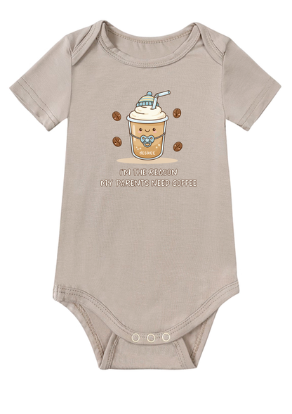 I'm The Reason My Parents Need Coffee Baby Onesie (Bamboo Cotton)