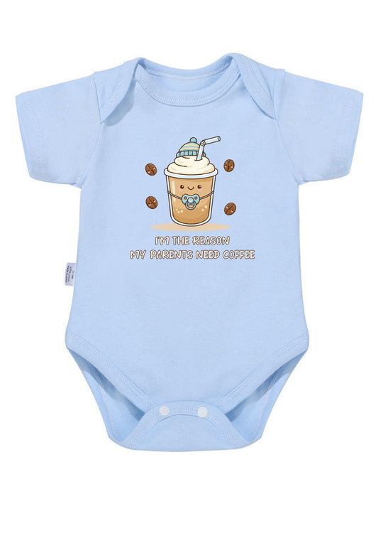 I'm The Reason My Parents Need Coffee Baby Onesie  (Organic Cotton)