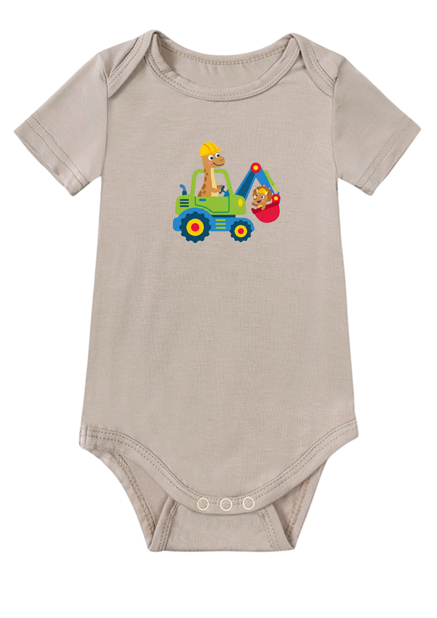 Dinosaur & Excavator Baby Onesie