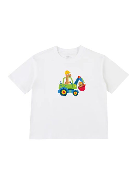 Dino & Excavator Kids T-Shirt