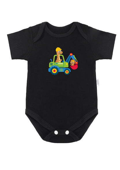 Dinosaur & Excavator Baby Onesie