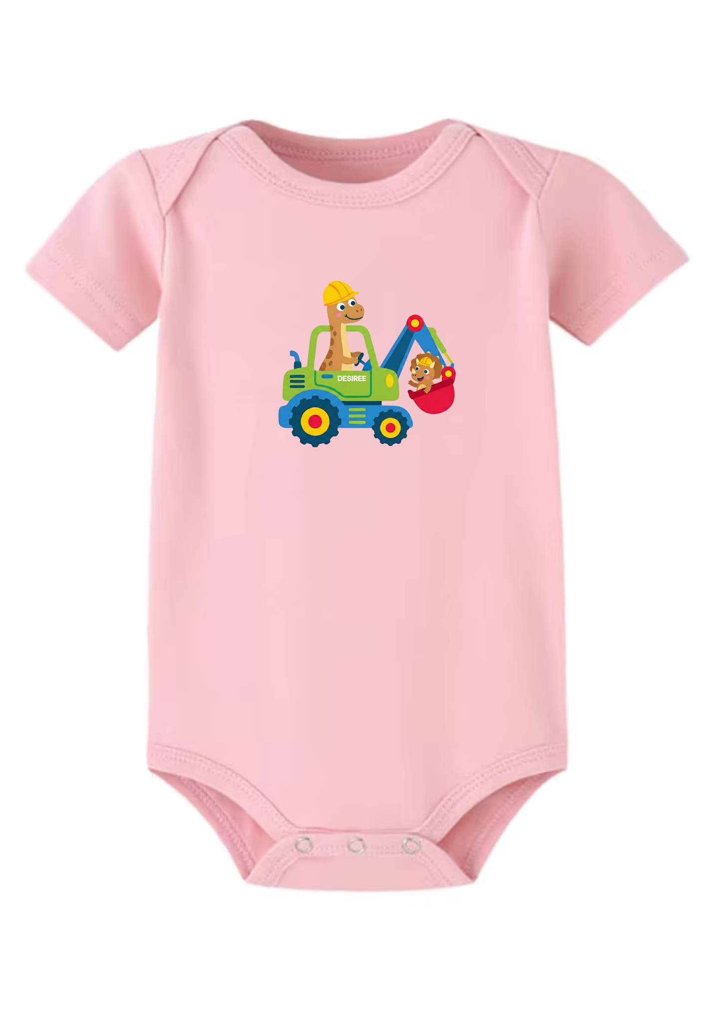 Dinosaur & Excavator Baby Onesie