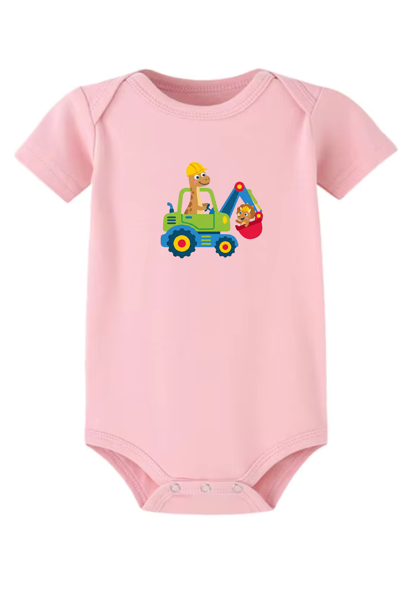 Dinosaur & Excavator Baby Onesie