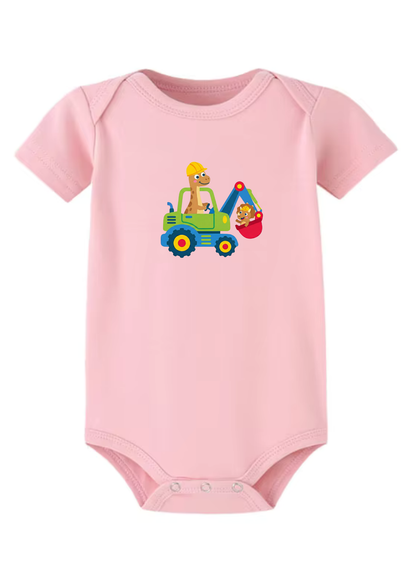 Dinosaur & Excavator Baby Onesie