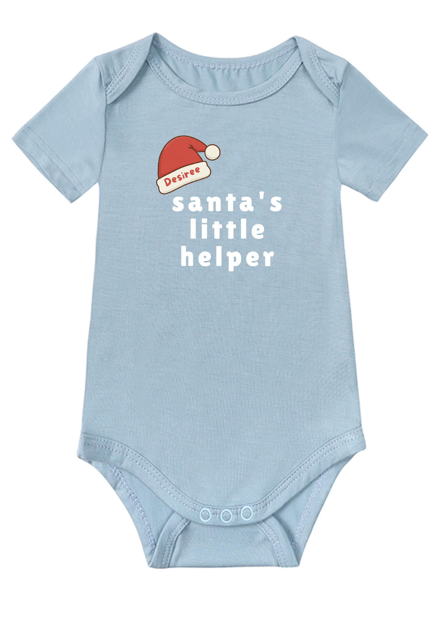 Santa's Little Helper B Baby Onesie