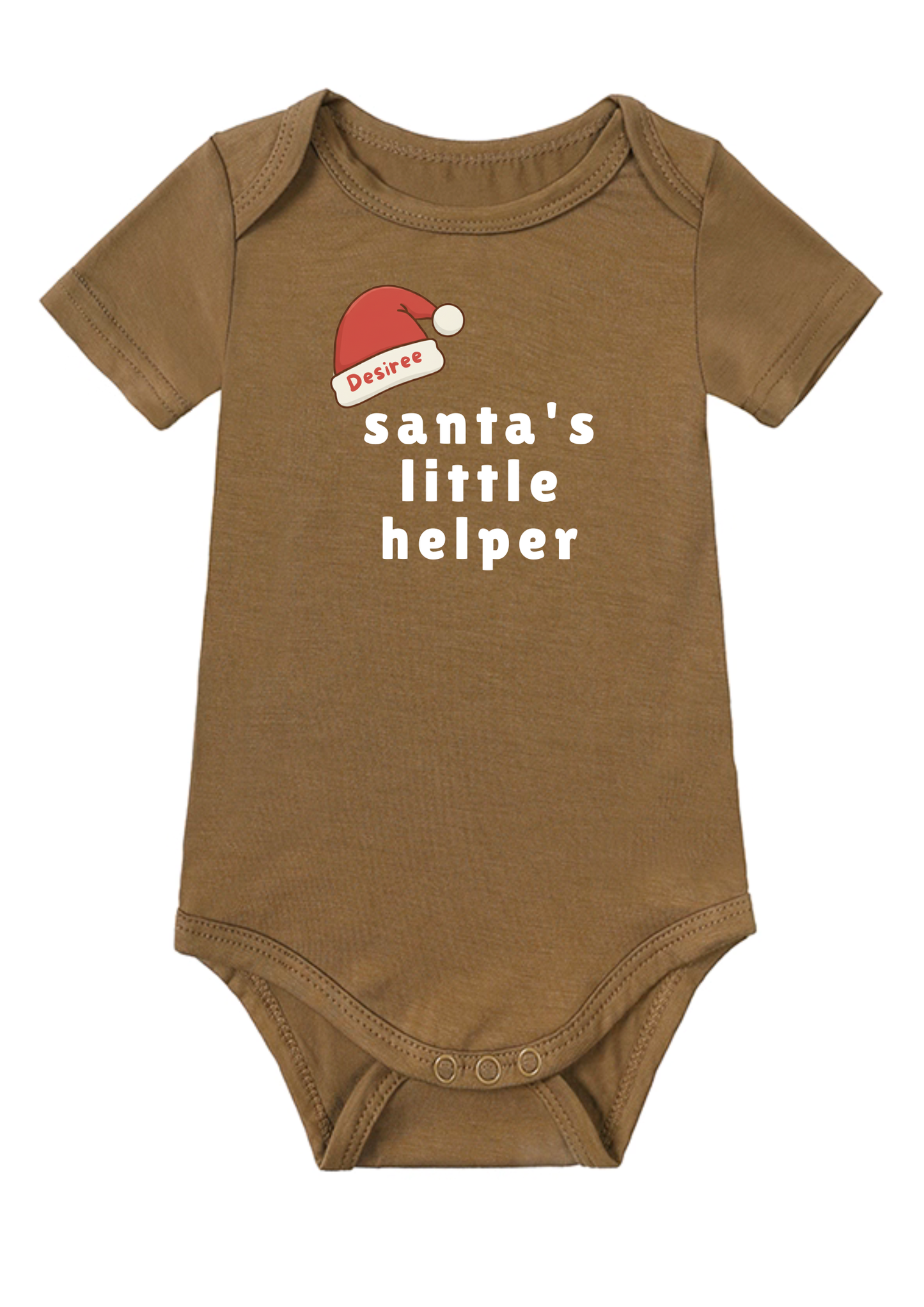 Santa's Little Helper B Baby Onesie