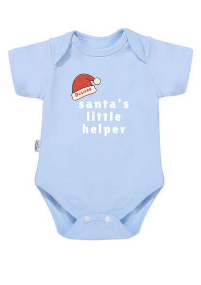 Santa's Little Helper B Baby Onesie