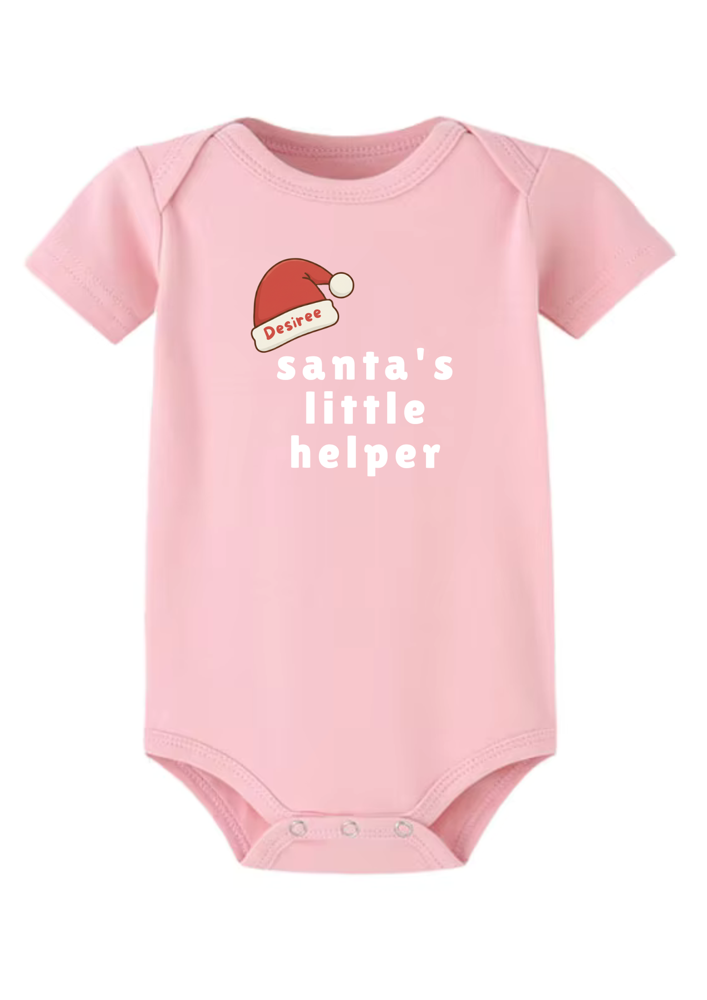 Santa's Little Helper B Baby Onesie