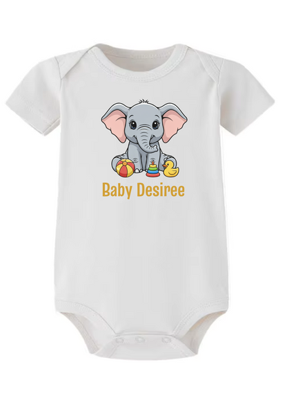 Sweet Elephant Onesie (Organic Cotton)