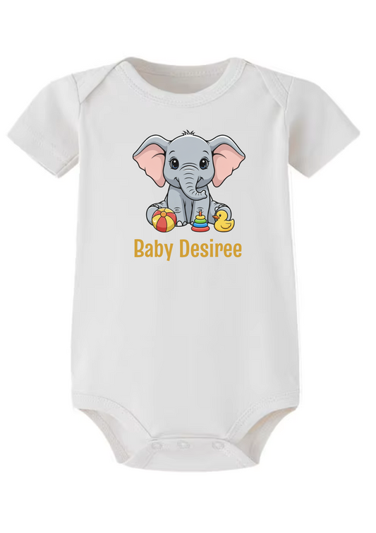 Sweet Elephant Onesie (Organic Cotton)