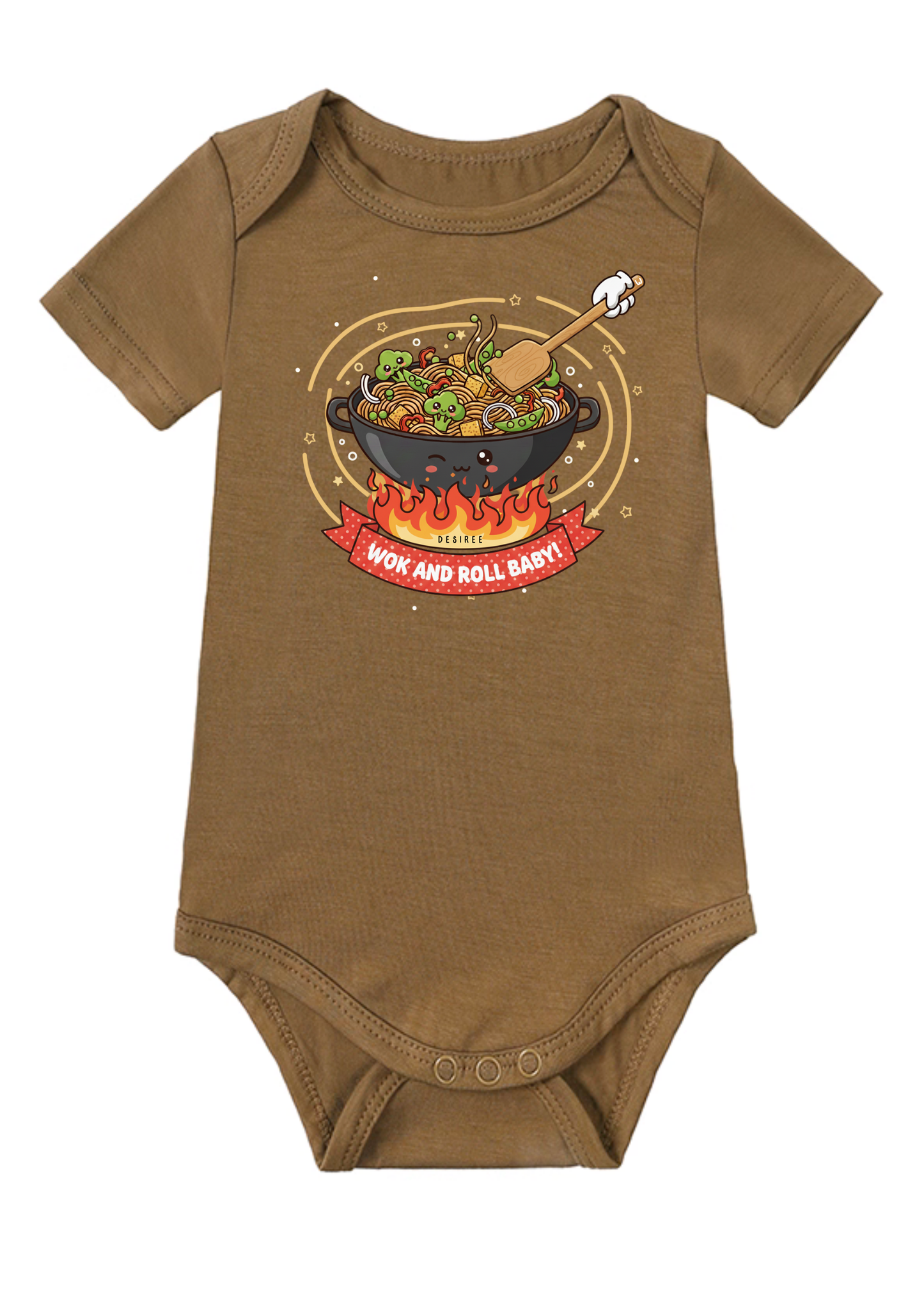 Wok and Roll Baby Onesie (Bamboo Cotton)