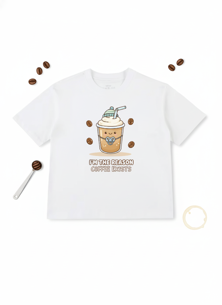 I'm The Reason Coffee Exists Kids T-Shirt