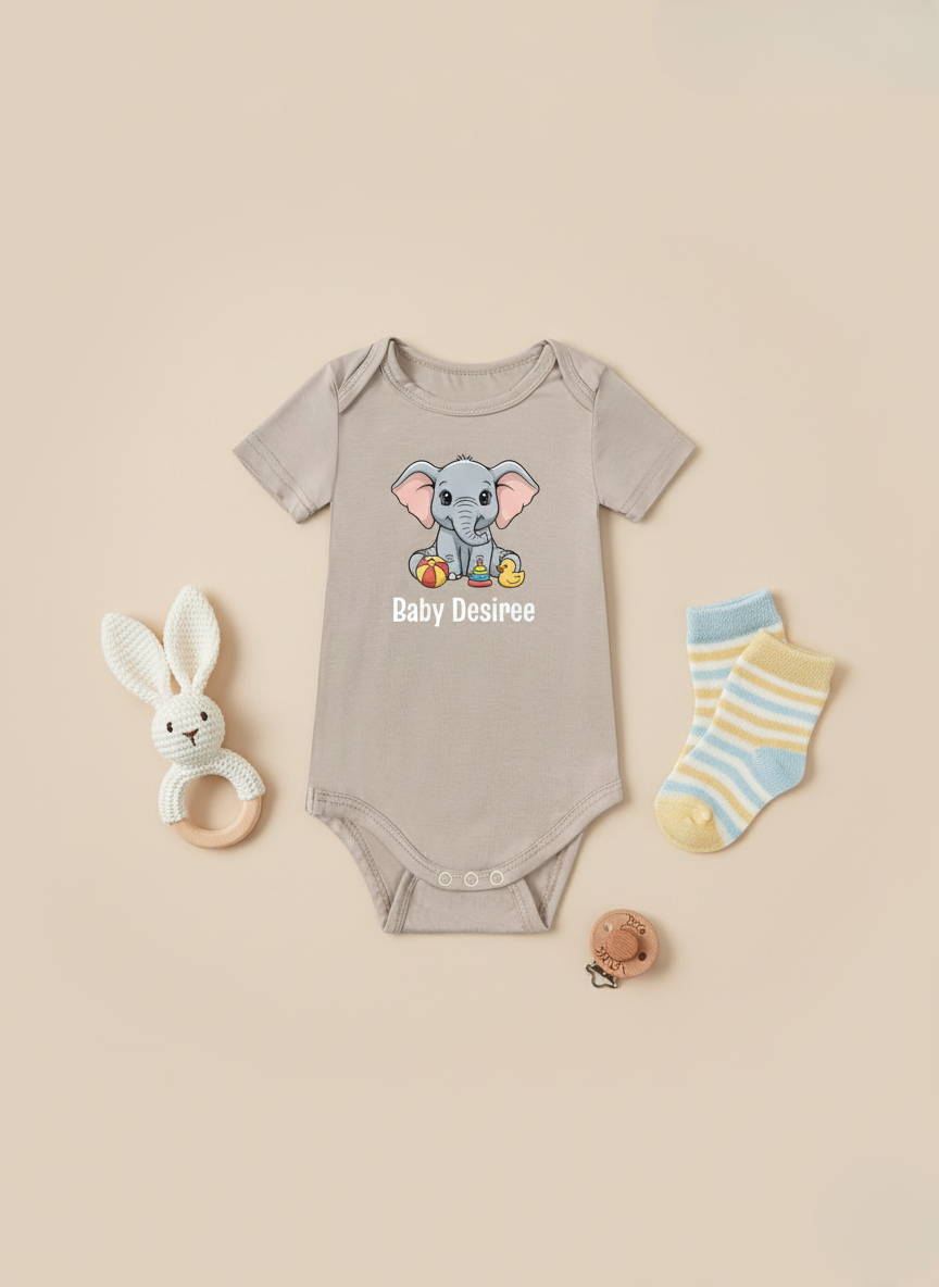 Sweet Elephant Onesie (Bamboo Cotton)