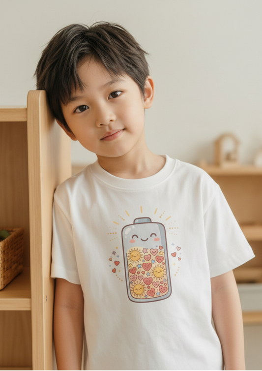 Positivity Battery Kids T-Shirt